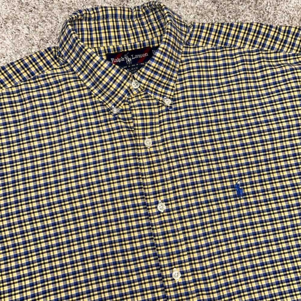 Ralph Lauren Blake Button Down Plaid Shirt Men Size XL Pony Cotton Preppy‎